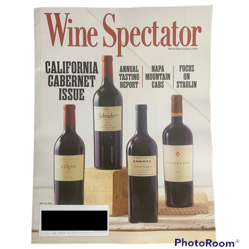 Wine Spectator Magazine November 15 2022 California Cabernet Tasting Report NAPA
